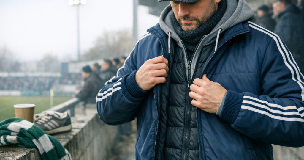 layering a track jacket