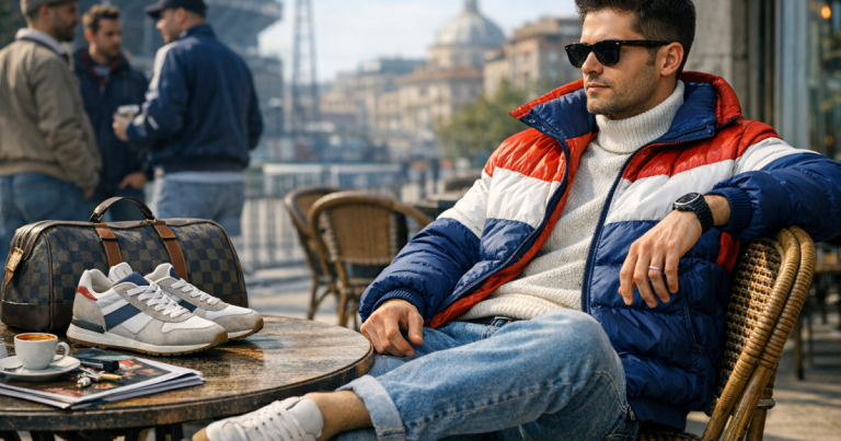 Paninaro terrace look