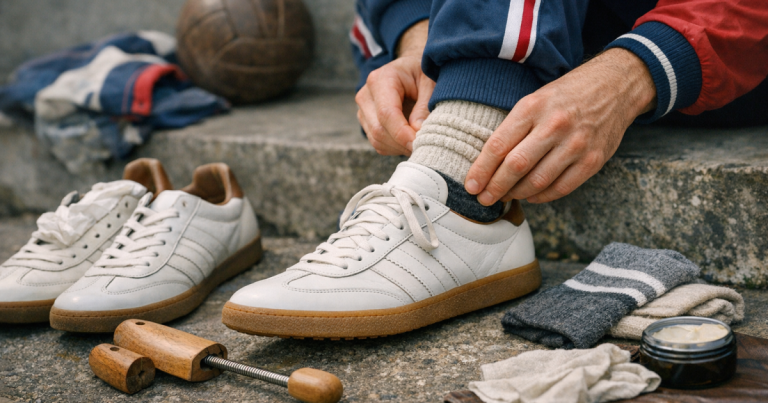 break in leather terrace trainers