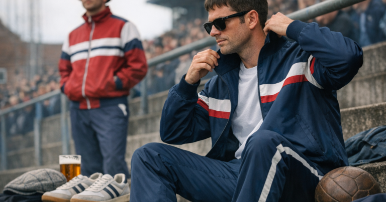 Britpop era tracksuit style